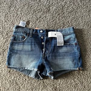 Levi’s 501 button up denim shorts